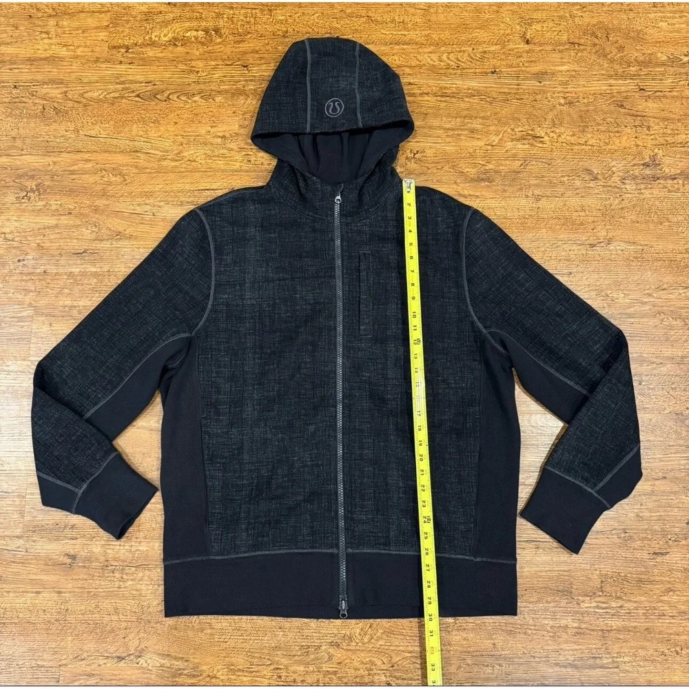 Lululemon Gray Scuba Logo Full Zip Heavyweight Hoodie Sweater Sweatshirt Men 2XL